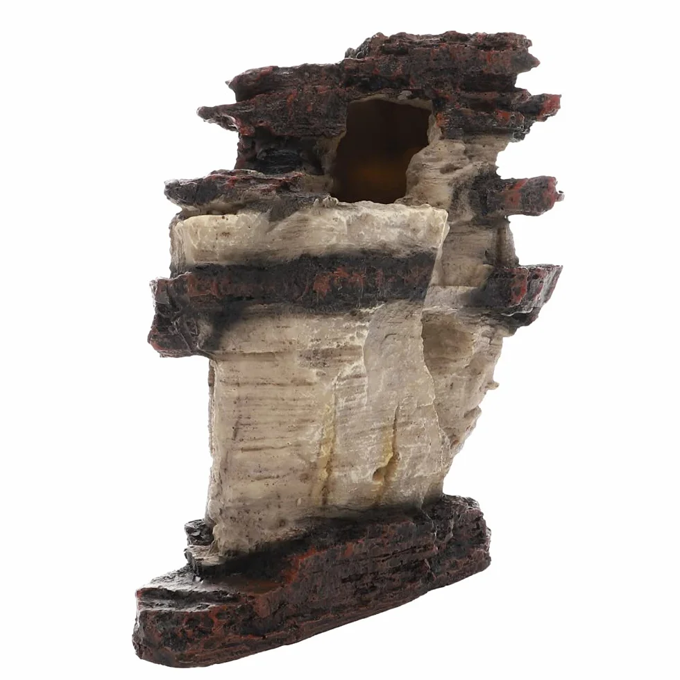 Hobby 40207 Sztuczne Kamienie do Dekoracji w Akwariach i Terrariach, 17 x 9 x 17 cm, Brązowy/Szary