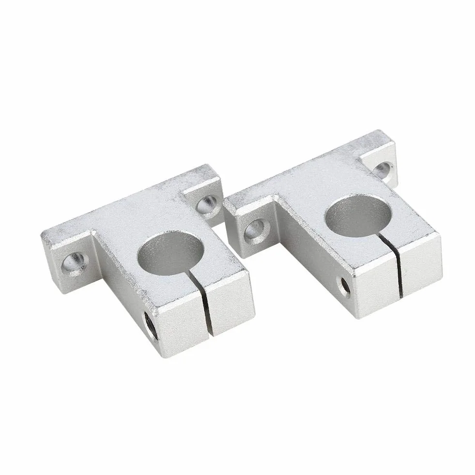 SK16 16 mm liniowy wspornik wału szyny liniowej, Keenso 2 szt. 16 mm liniowa prowadnica wału szyny wspornik pionowa oś optyczna uchwyt do XYZ stołu CNC