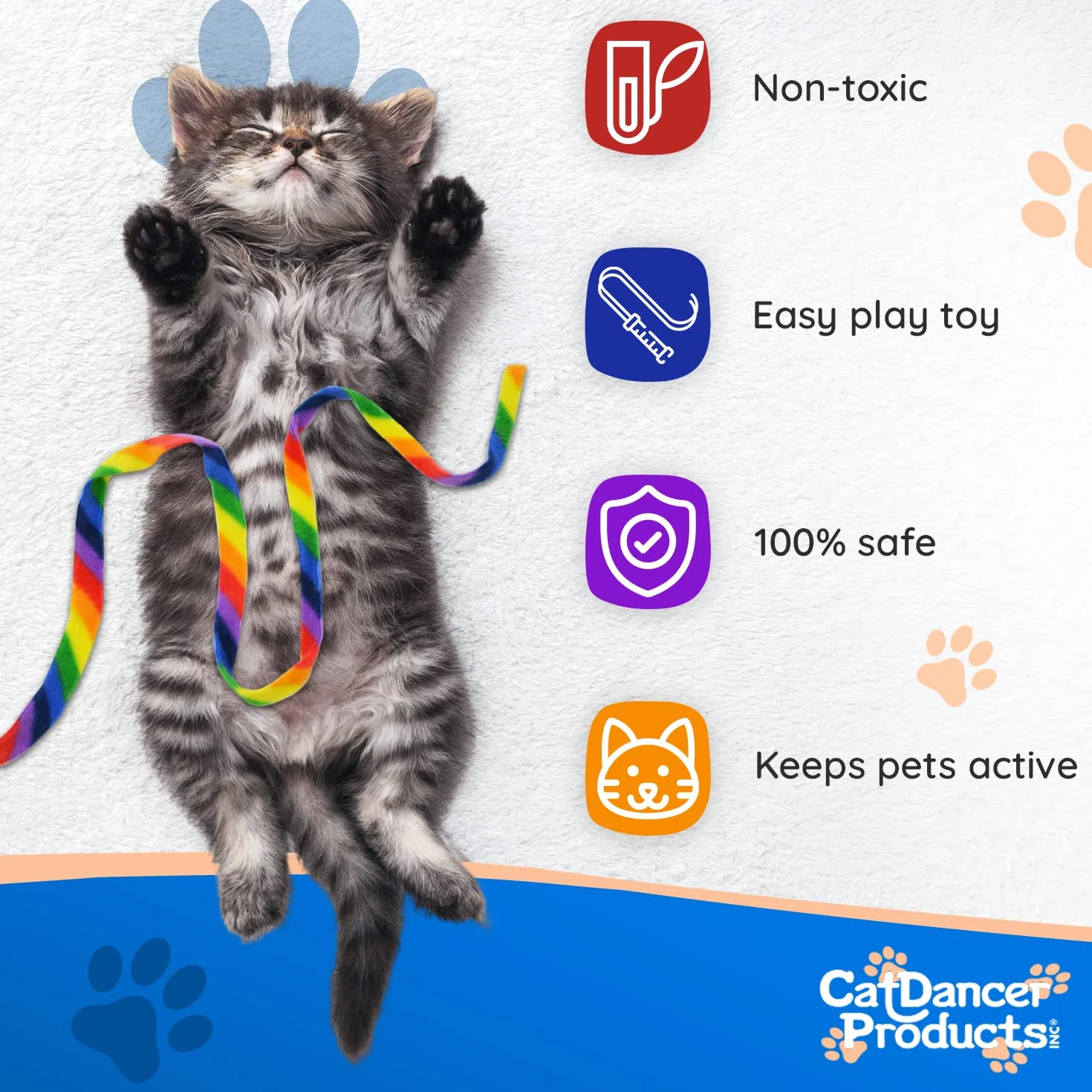 Cat Dancer Products Tęczowy wisiorek dla kotów, 1 sztuka (1 opakowanie)