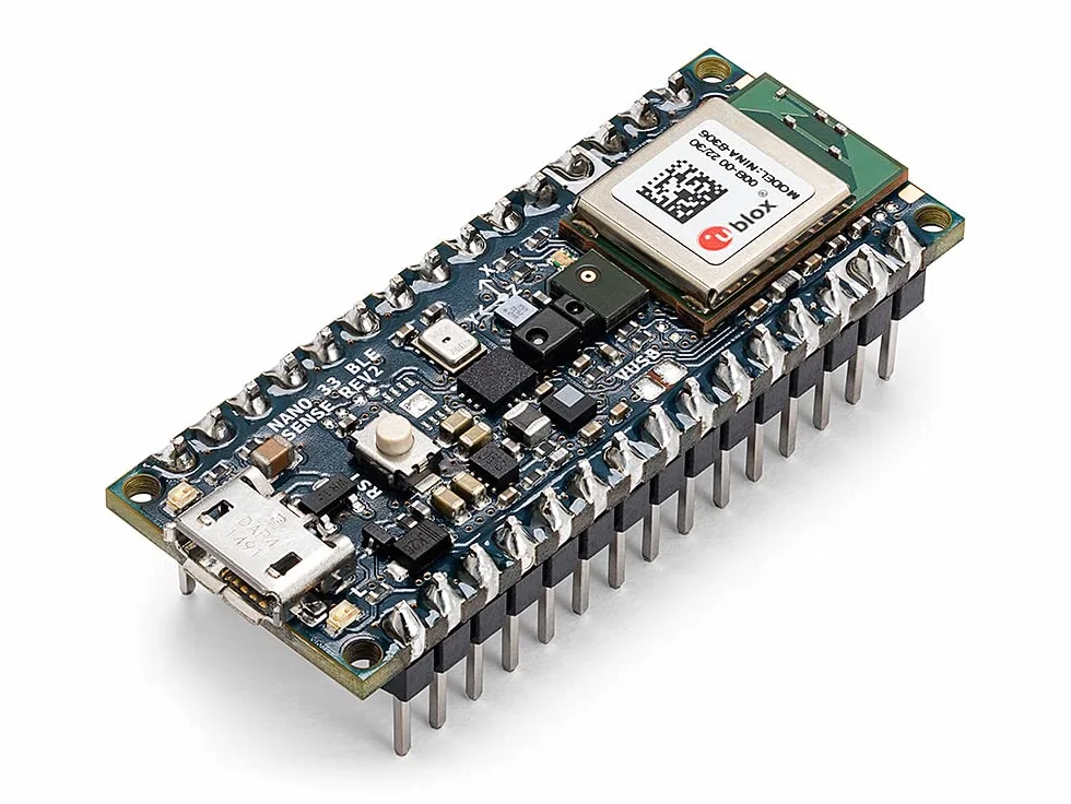 Arduino Nano 33 BLE Sense Rev2 with Headers [ABX00070] – Płyta rozwojowa z modułem Bluetooth Low Energy i czujnikami, idealna do projektów IoT i inteligentnych urządzeń.