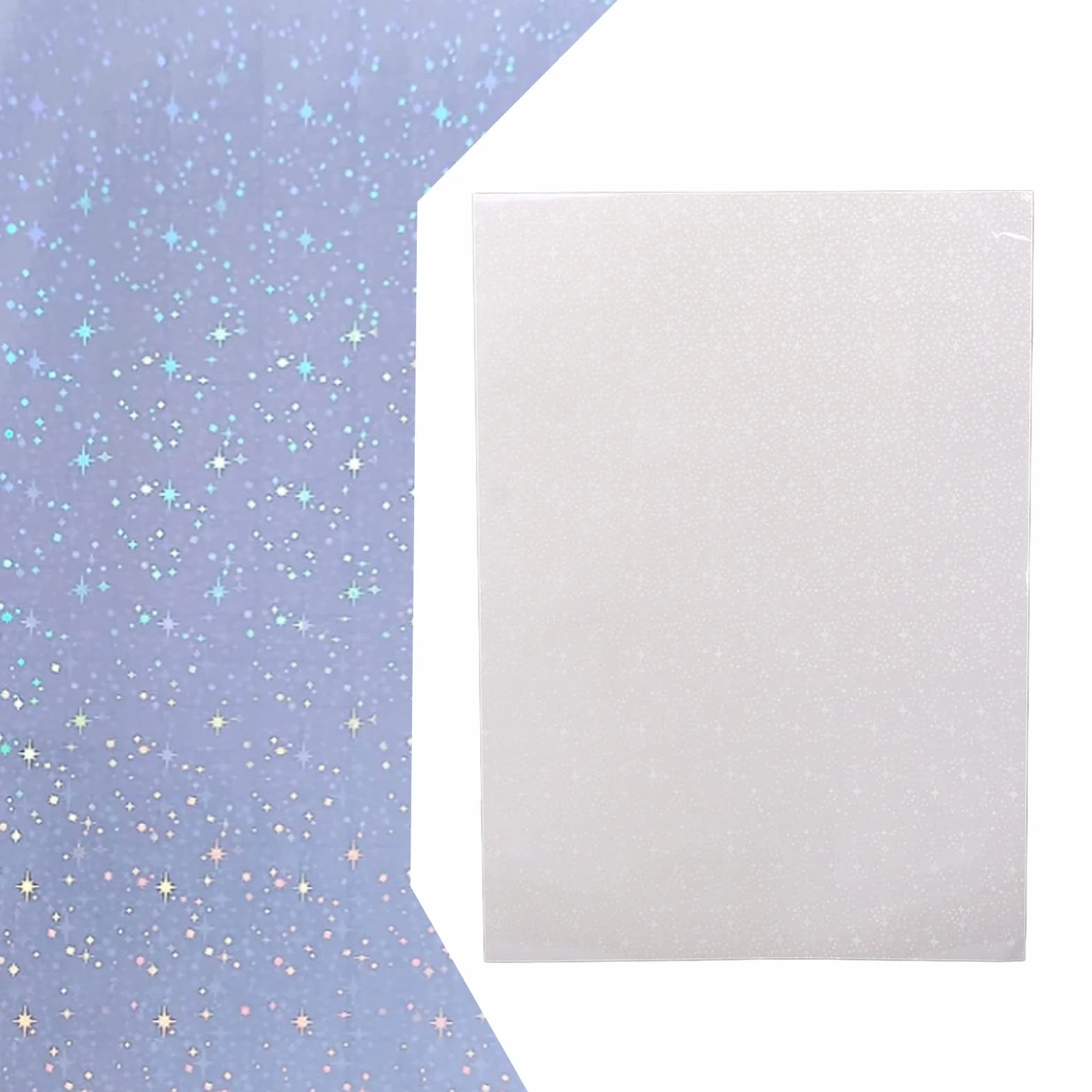 50 arkuszy holograficznych laminowanych na zimno A4, odporne na zarysowania, arkusze do laminowania do identyfikatora (typ 2)