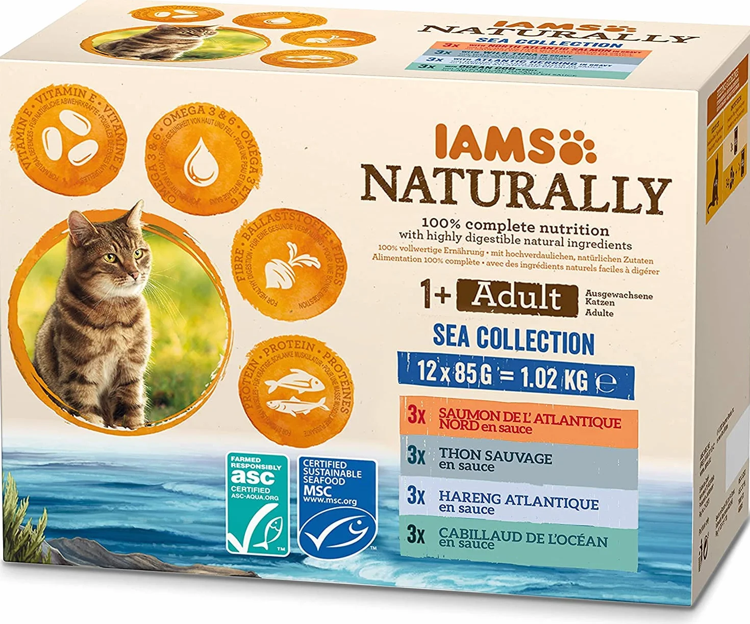 Iams Sea Collection Karma dla Kotów, 12 x 85 g