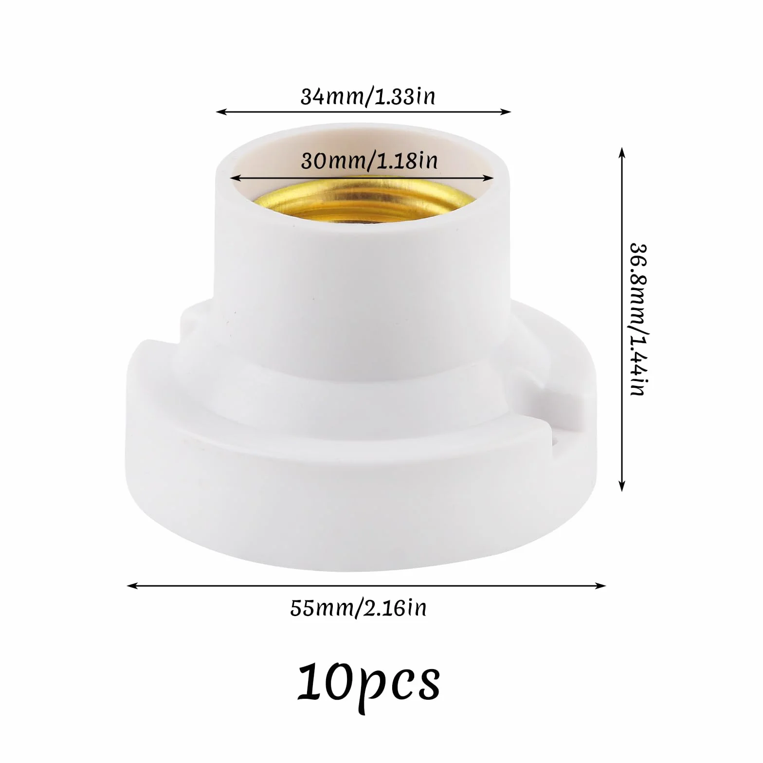 Oprawki E27 10 sztuk adapter do lampy energooszczędnej gwint E27 biały
