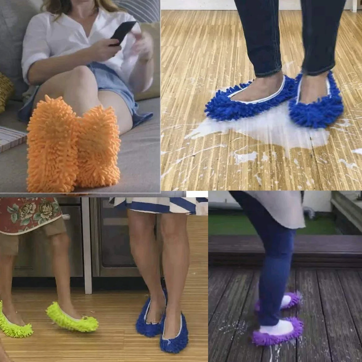 Mop kapcie pokrowiec na buty z mikrofibry do czyszczenia podłogi 5 par