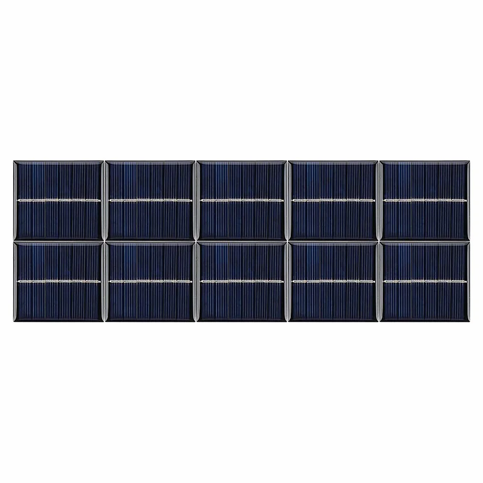 AOSHIKE 10 szt., 3 V 120 mA, mikropanele słoneczne, ogniwa DIY, solarna płyta epoksydowa, elektryczna zabawka, materiały fotowoltaiczne, ładowarka 60 mm x 55 mm