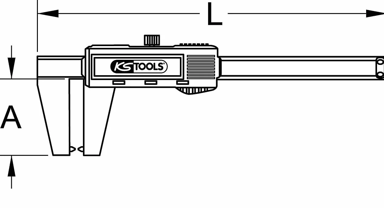 KS Tools Cyfrowa suwmiarka do tarcz hamulcowych 0-60 mm
