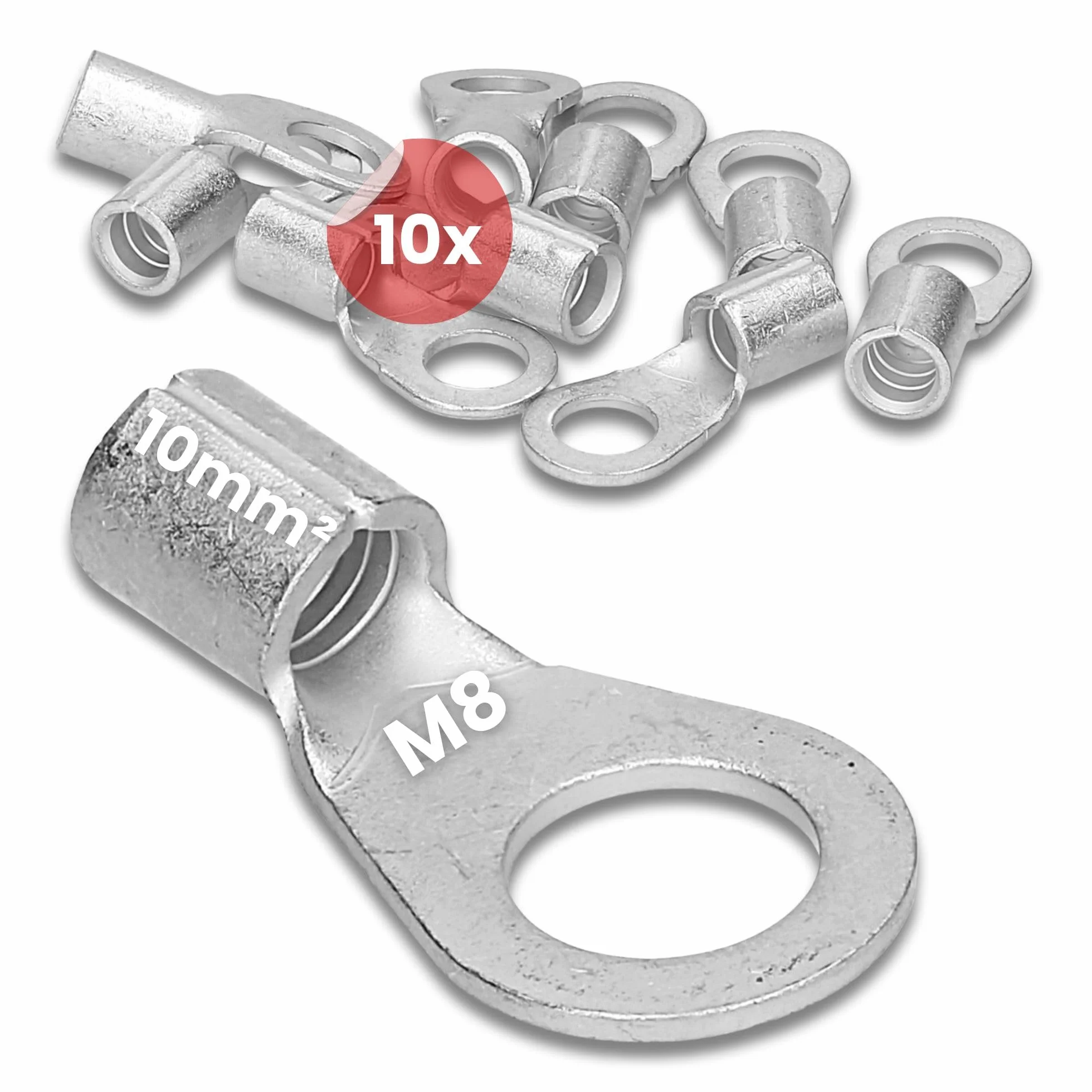 Kalitec Q10-8 końcówka zaciskowa 10 mm² M8 nieizolowana DIN 46234