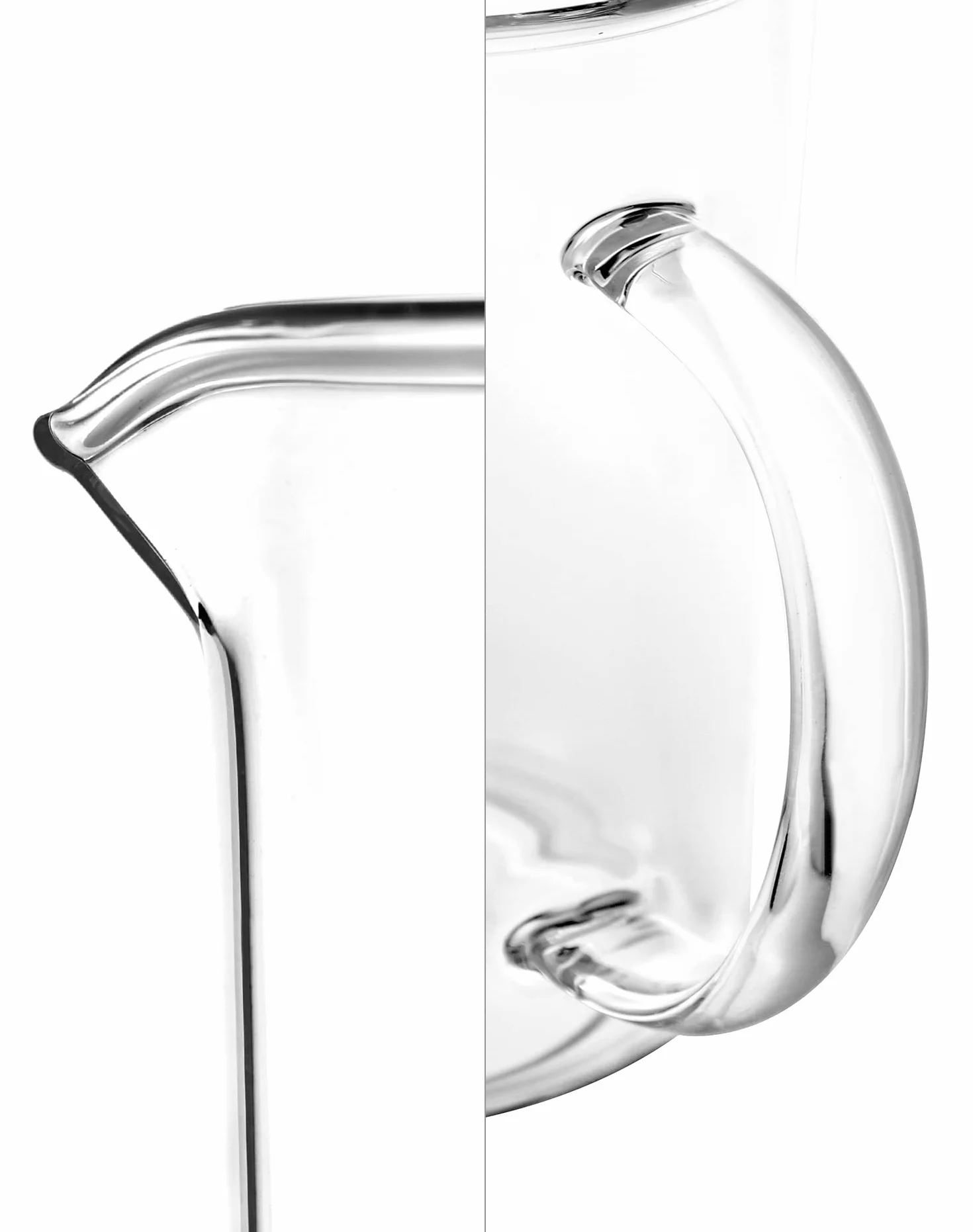 QWORK® 500ml Beaker Mug with Handle, Borosilicate Glass Measuring Cup, 2 Pack