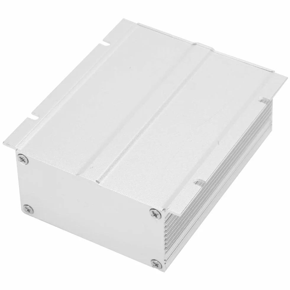 Obudowa aluminiowa Aluminiowe pudełko projektowe na płytkę PCB Elektroniczna obudowa projektowa 39 x 88 x 100 mm srebrno-biały