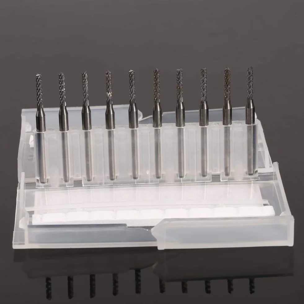 Frez węglikowy 2 mm, frezy CNC, narzędzie do cięcia CNC 37mm SMT PCB, 10 szt