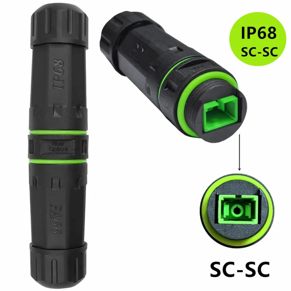 Złącze NFHK M20 blokujące IP68 wodoodporne SC żeńskie adapter światłowodowy
