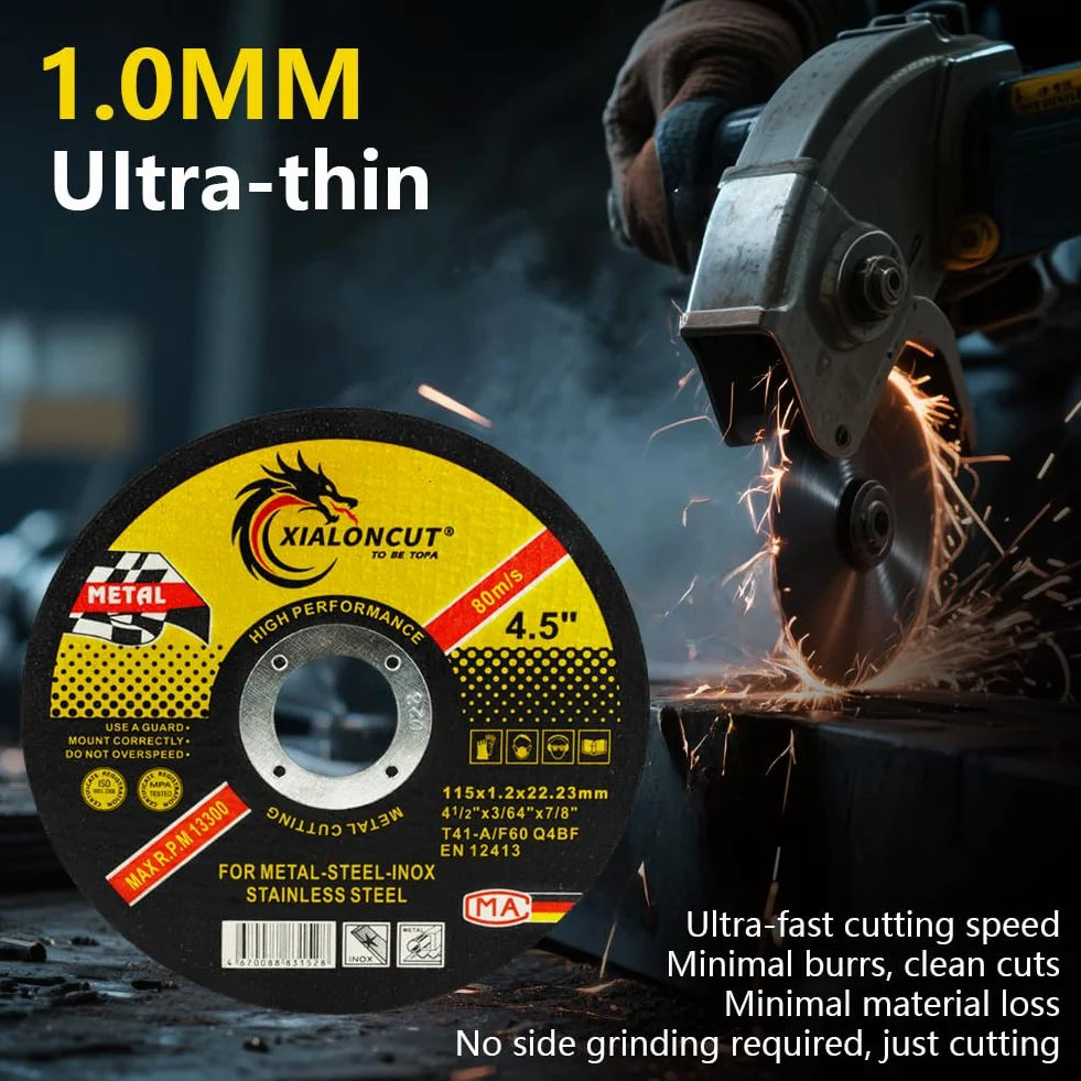 Tarcza tnąca 115 mm metalowa do szlifierki kątowej, 115 x 1,2 x 22,2 mm tarcza tnąca 12 sztuk, bardzo cienka tarcza elastyczna do metalu, stali nierdzewnej, stali, żelaza, rury stalowej