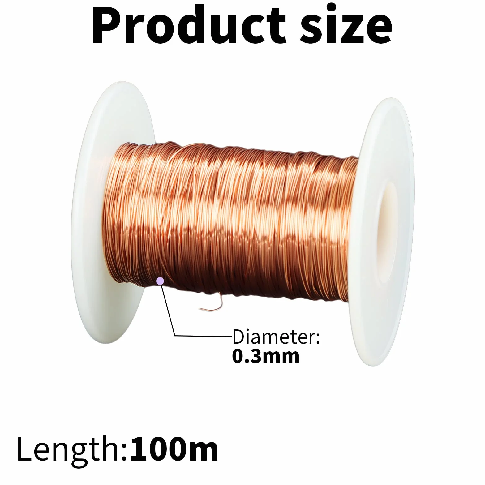Drut miedziany lakierowany 0,3 mm 100 m
