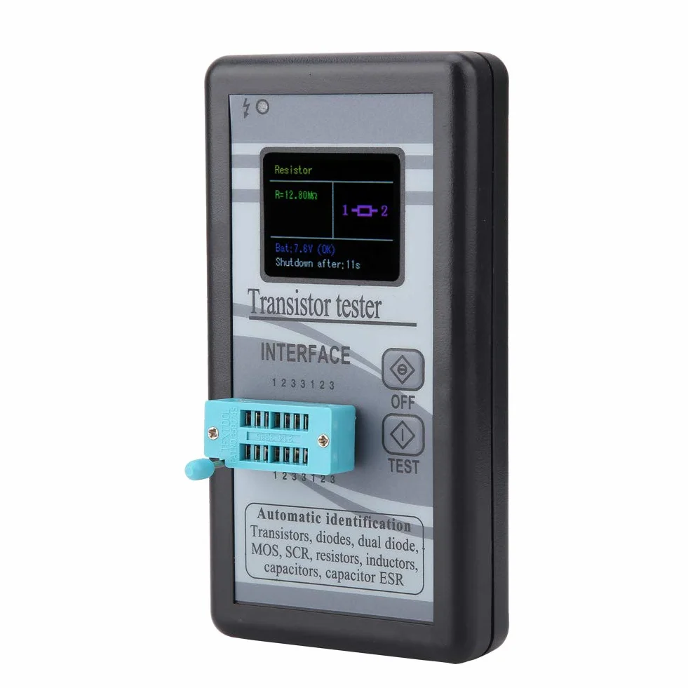 Tester tranzystorów, tester kondensatorów tranzystorów LCD z wyświetlaczem cyfrowym, do triod, FET, diod, rezystorów, kondensatorów itp.