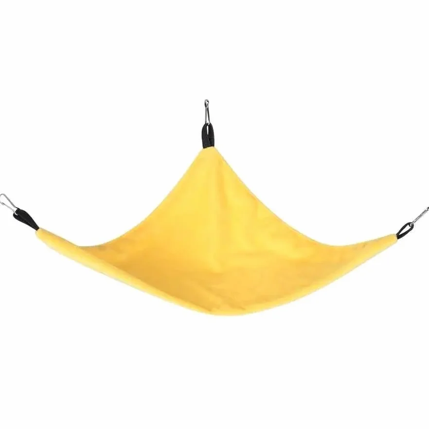 zabawki dla chomików, Zabawka dla chomika 2 szt. Mały hamak zwierząt domowych Mysz Fretki Świnka morska Kot Wiszące łóżko kotów Gryzonie Hamak Szary(Yellow)