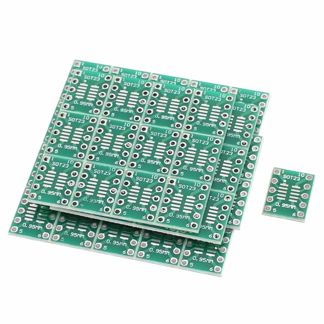 sourcing map 50 szt. 13 mm x 10 mm SOT23 MSOP10 UMAX do DIP10 konwerter adaptera PCB 0,5 mm/0,95 mm