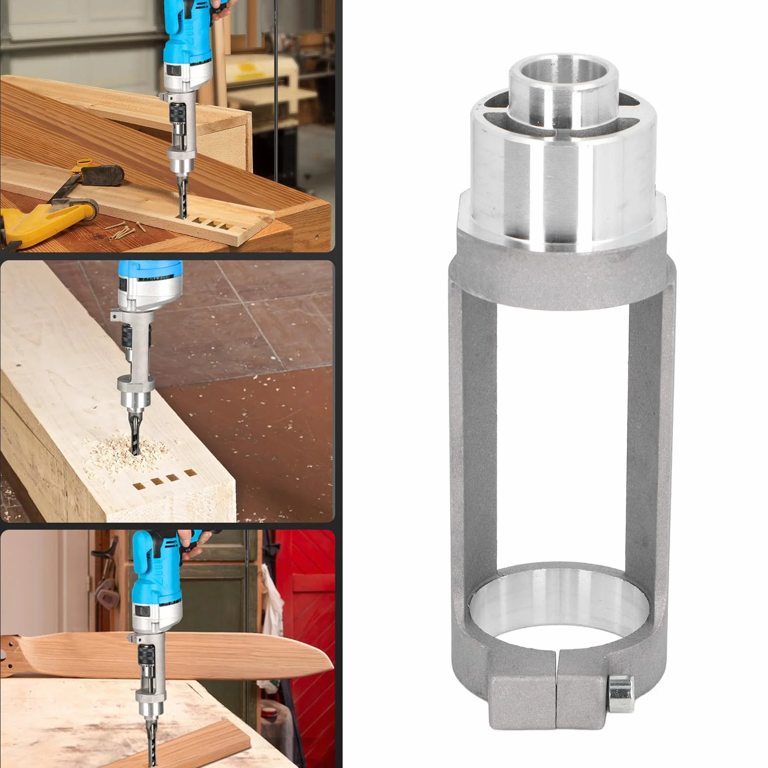 Adapter Wiertła do Otworów Kwadratowych 38-43 mm, Nasadka do Dłutowania Aluminiowa do Wiertarki Ręcznej