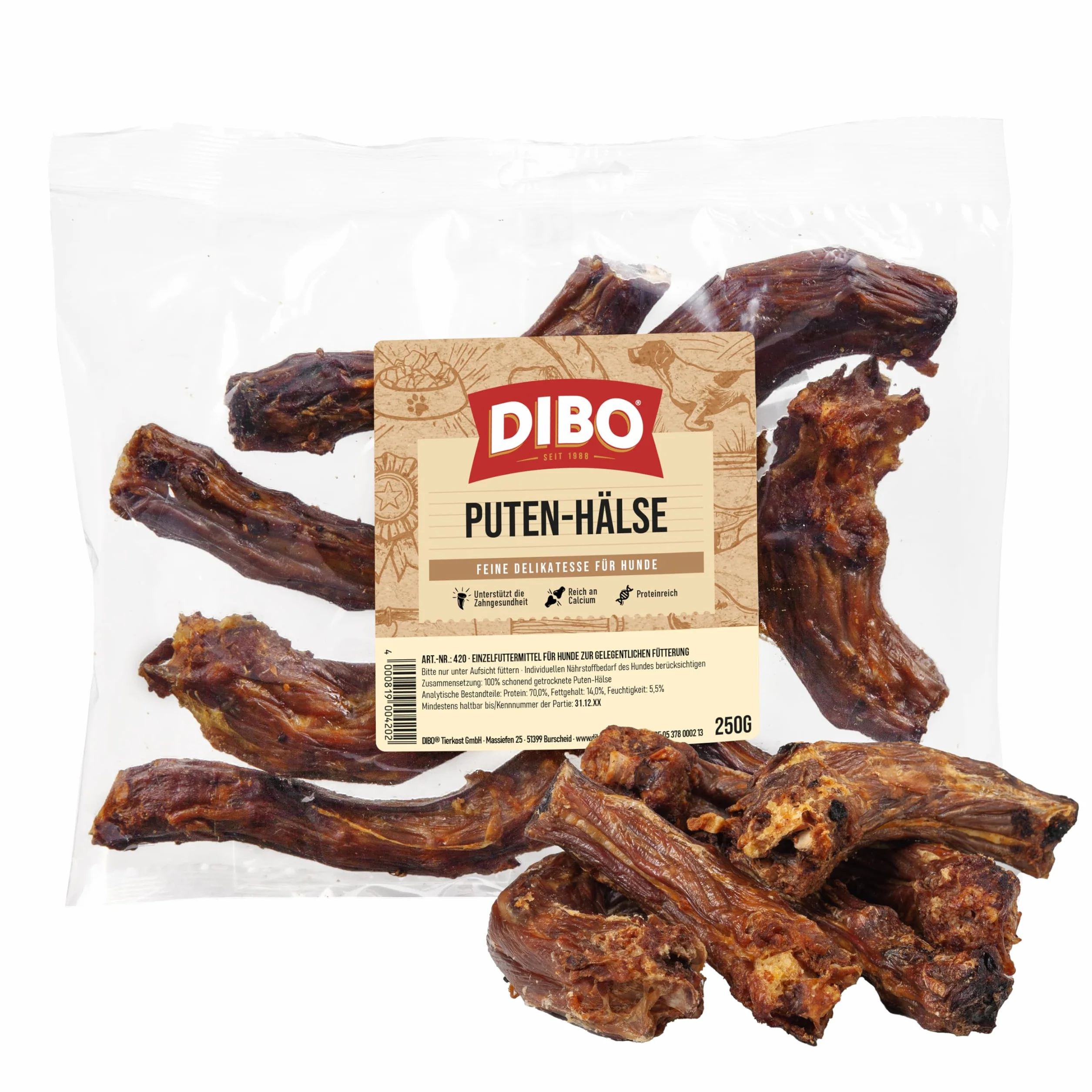 Dibo Karma dla Psów, Indyk, 250 g