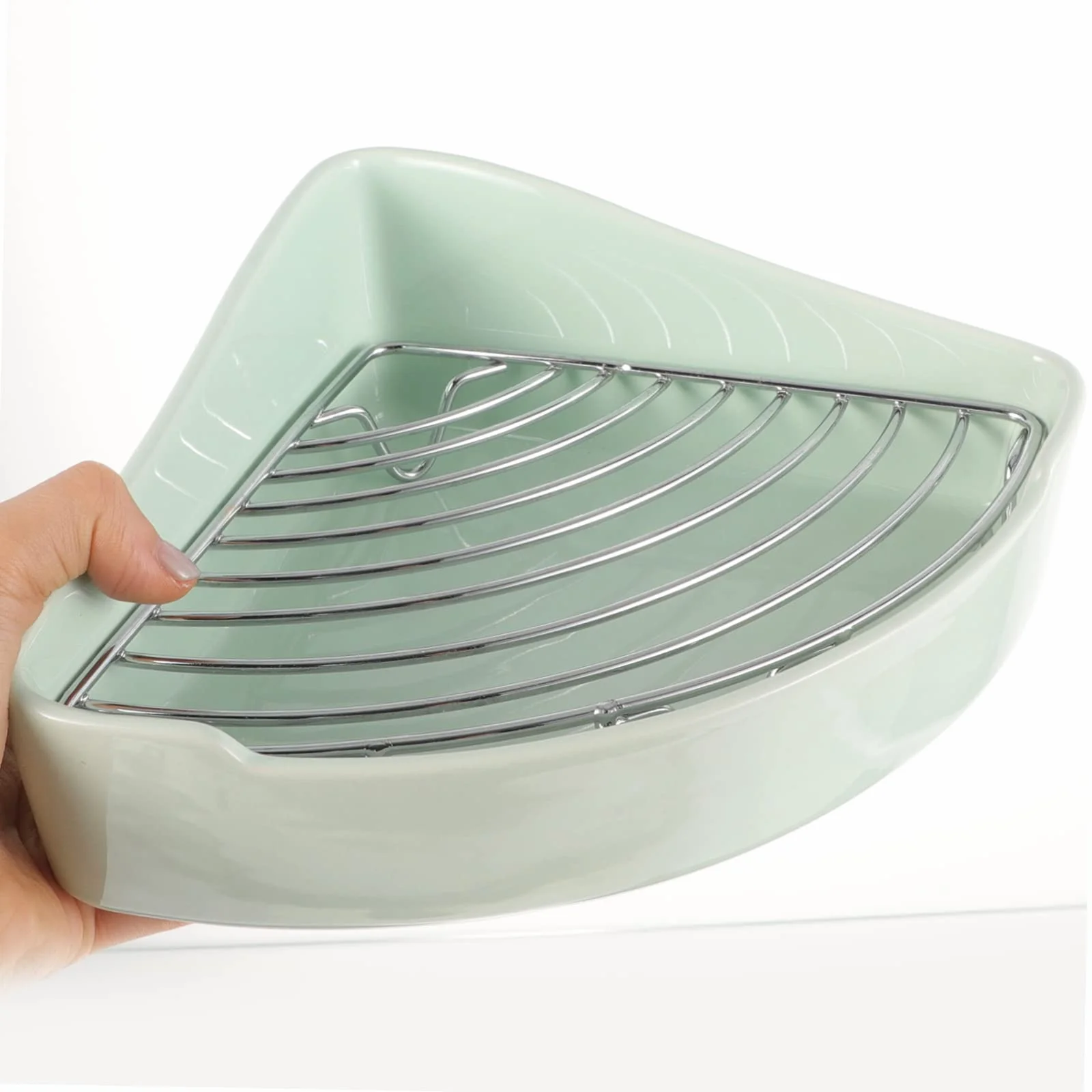 Happyyami Ceramiczny Kącik Toaletowy Dla Małych Zwierząt Trójkątny Przenośny Odporny Przewracanie Idealny Dla Królików Świnek Morskich i Jeży Łatwy Czyszczeniu Zapewnia Czystość