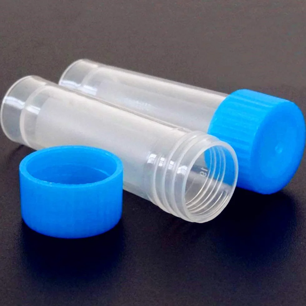 Plastikowe probówki 5 ml z pokrywką, stopniowane, 35 sztuk do laboratorium