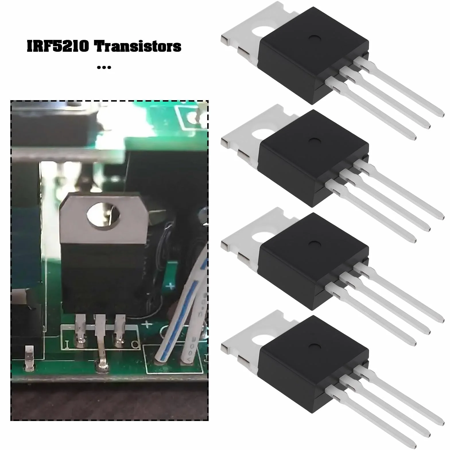 10pcs IRF5210 Transistor P Channel MOSFET 100V 40A TO220 Package