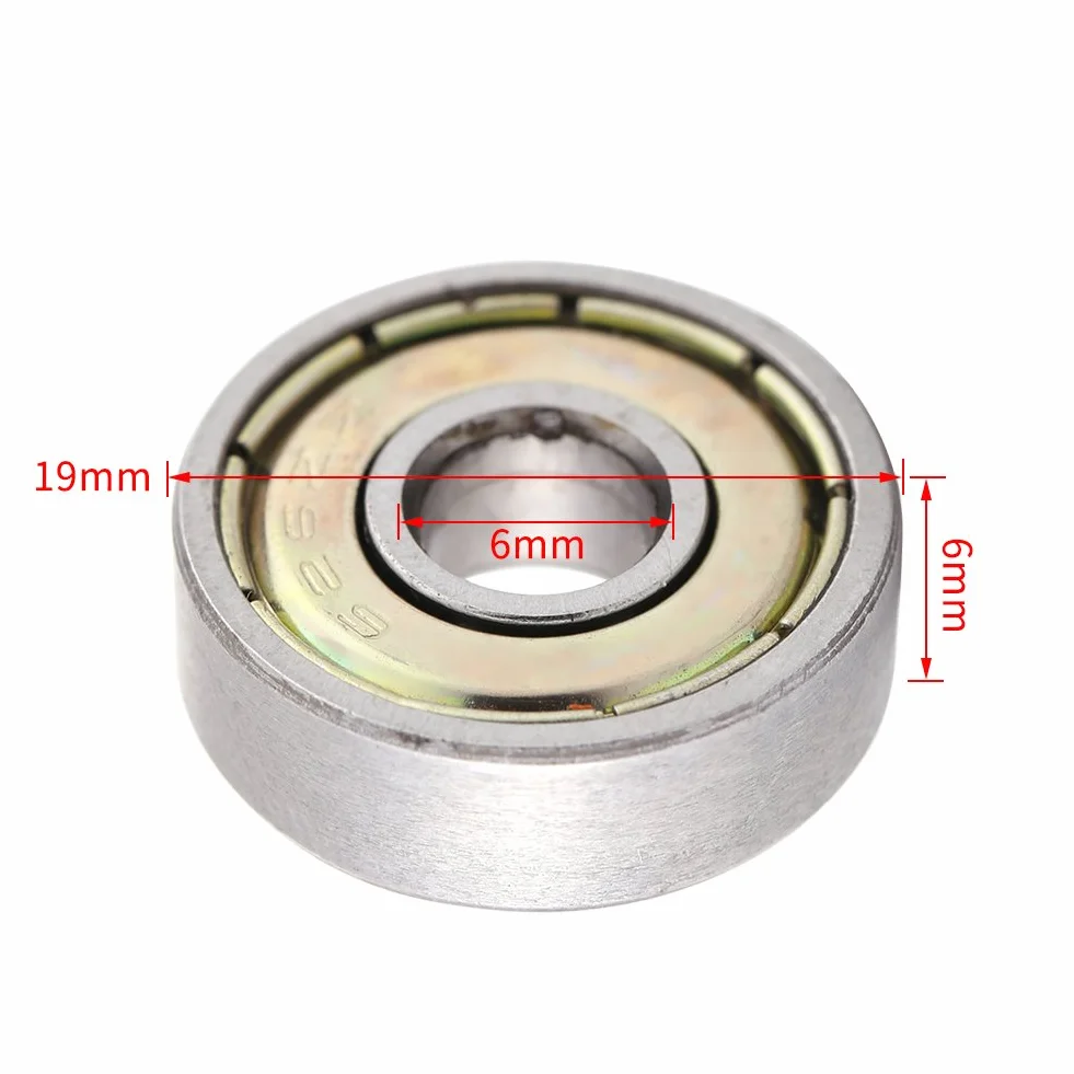 Fydun łożyska kulkowe 626ZZ 6x19x6 mm metalowe ekranowane ze stali węglowej 10 szt.