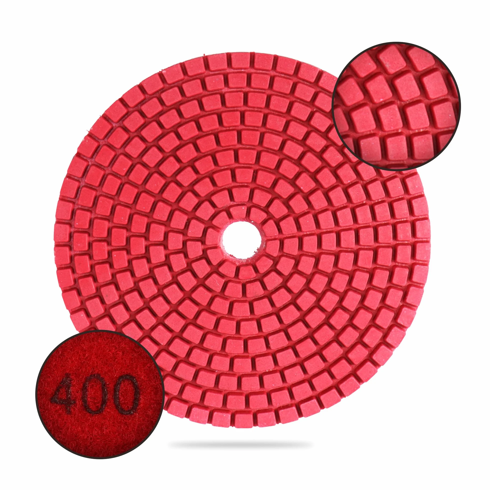 Tarcza Diamentowa Szlifierska 100 mm P400 Pad Polerski Polerowanie Diamentowe Kamienne Sucho Mokro Podkładka Polerska Granitu Marmuru Betonu Tarcze Elastyczne