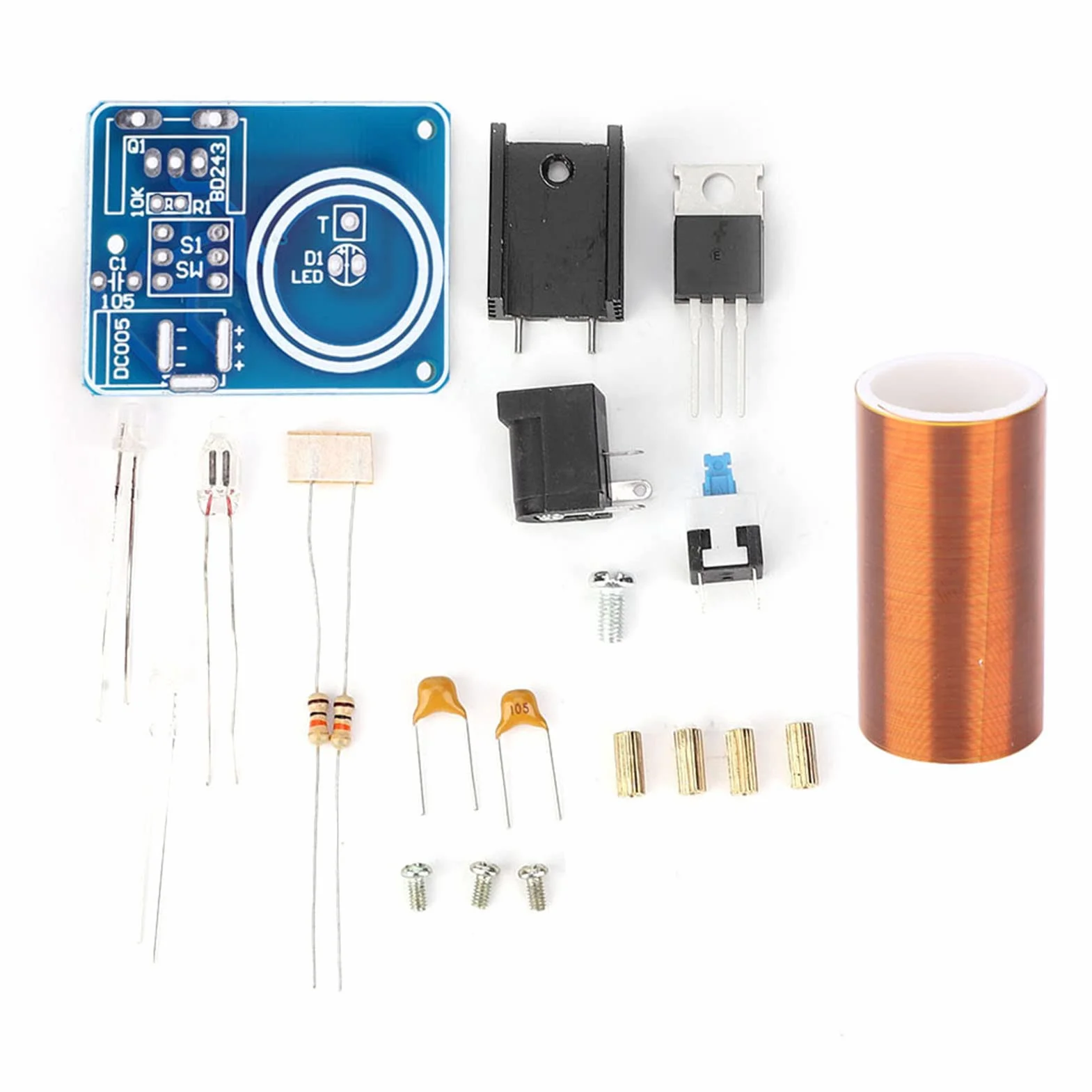 Hilitand Zestaw DIY Electronic Kit DC12V Moduł zapłonu z Cewką Mini Coil LED Fluorescencyjny