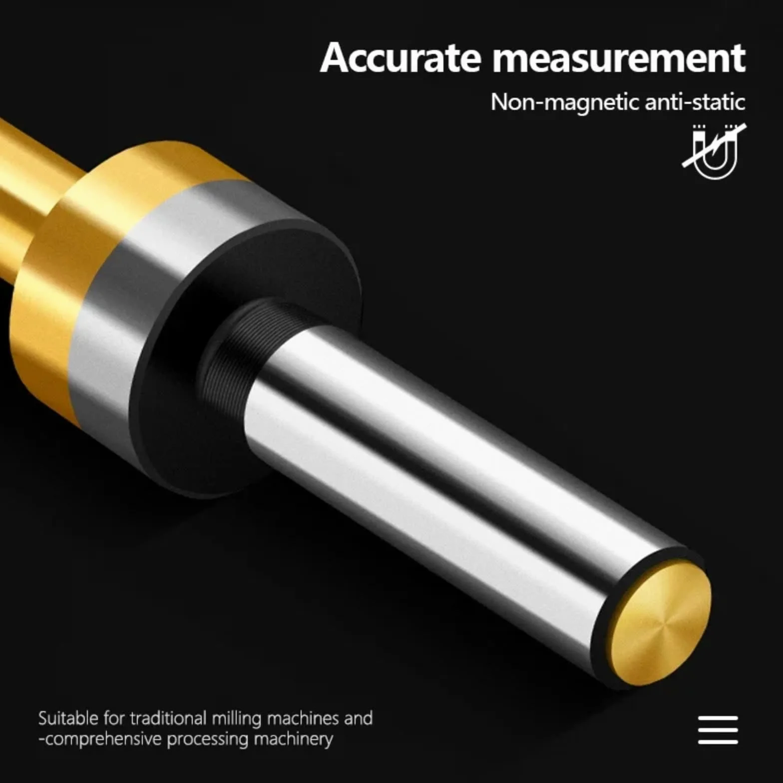 Samfox Edge Finder, 10 mm niemagnetyczny mechaniczny lokalizator krawędzi do tokarek CNC