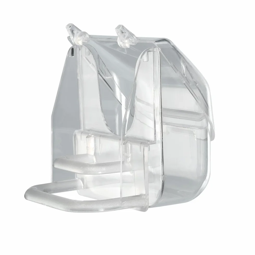 Ferplast 84522724 miska na karmę Pretty 4522 dla ptaków, wymiary: 9 x 9 x 9 cm, przezroczysta