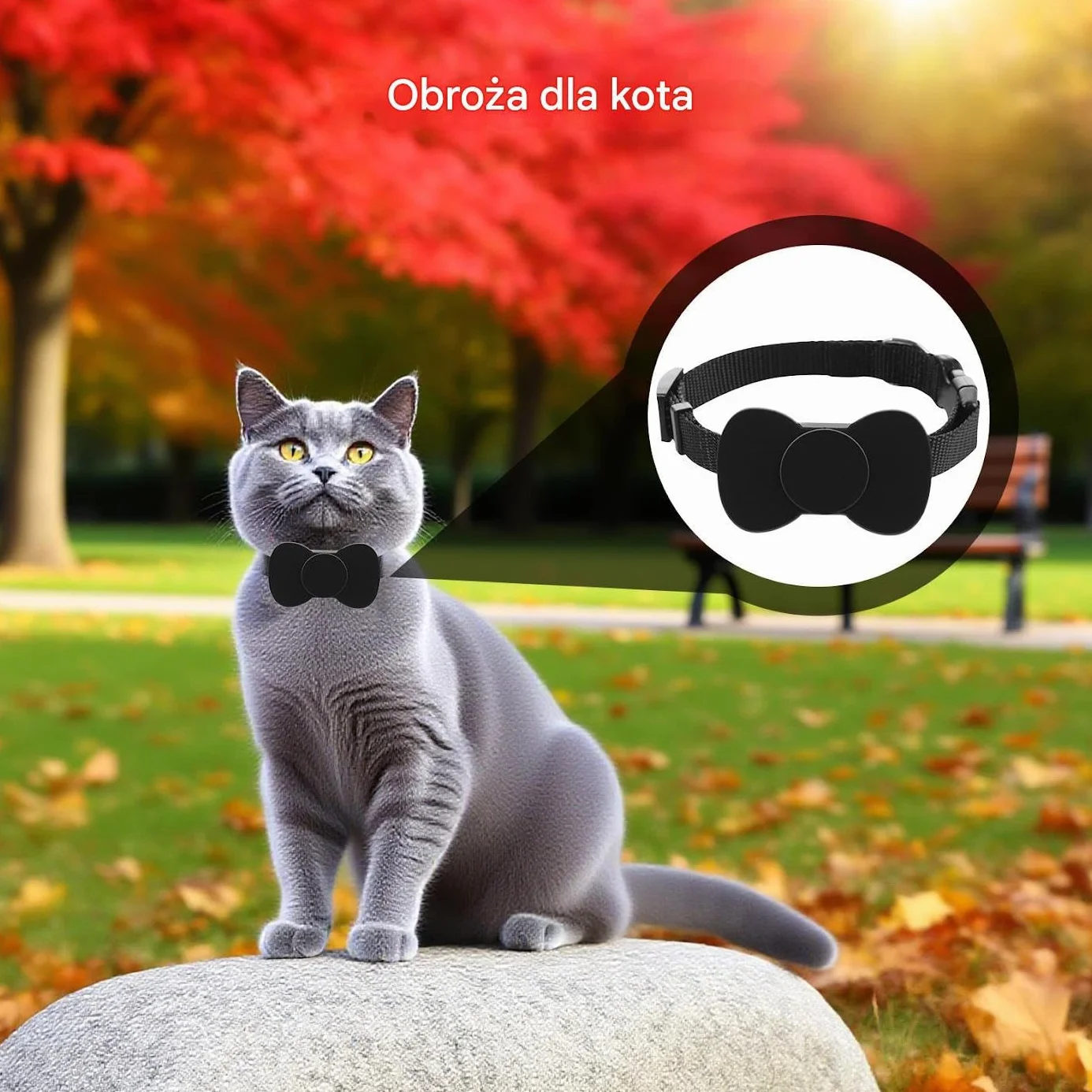 Obro?a Lokalizacyjna dla Kota | GPS dla Kota - Inteligentny Lokalizator Wygodna Szelka Kotów Spacery Przygody Podró?e Ogród Park Kemping