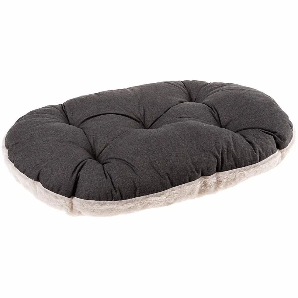 Ferplast Relax F 100/12 legowisko dla psa, bawełna/futro, 100 x 63 cm, szary