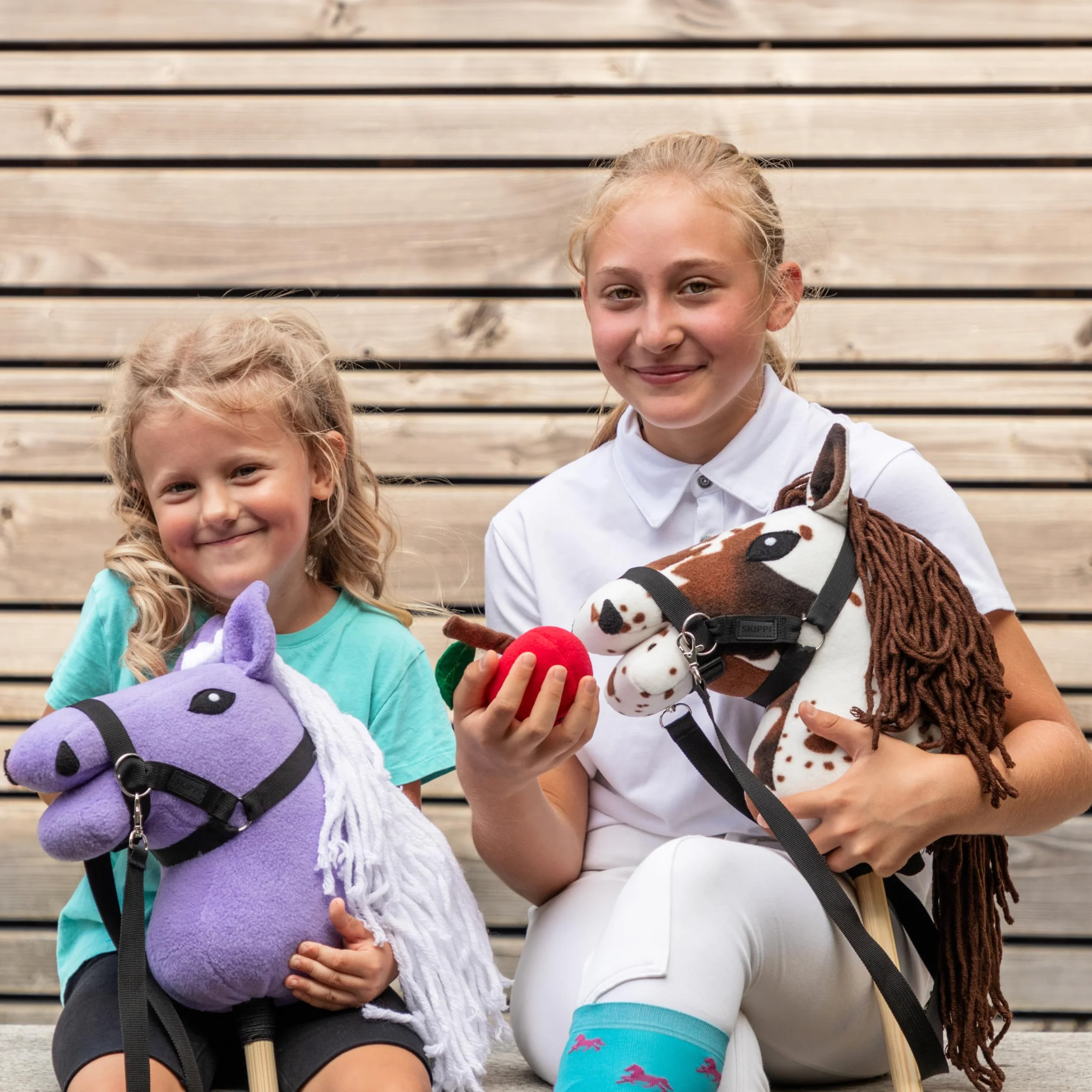 SKIPPI Hobby Horse zestaw smakołyków, warzyw i owoców, dla konia kijowego, akcesoria hobbystyczne, marchewka, kapusta, jabłka, rzodkiewka i cukier w kostkę