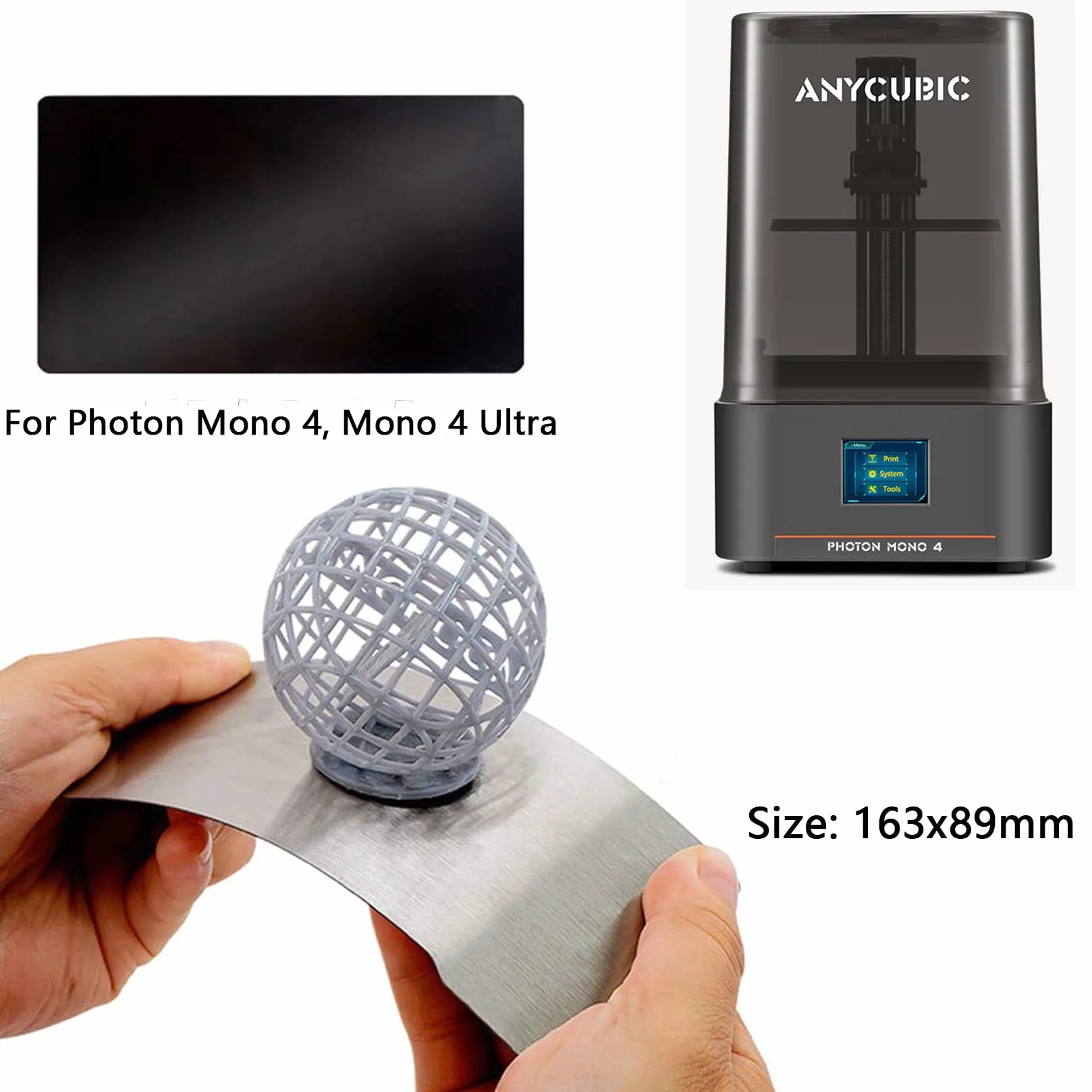KOYOFEI Żywica 3D Printer Flex Build Plate for Anycubic Photon Mono Spring Steel Magnetic Base
