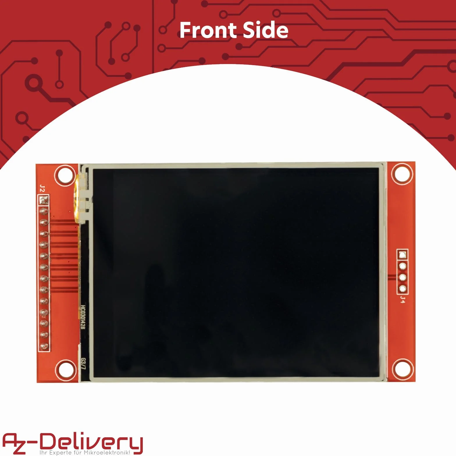 AZDelivery Wyświetlacz dotykowy LCD TFT 2,8 cala – kompatybilny z Arduino i Raspberry Pi – rozdzielczość 320 x 240, sterownik ILI9341, interfejs SPI