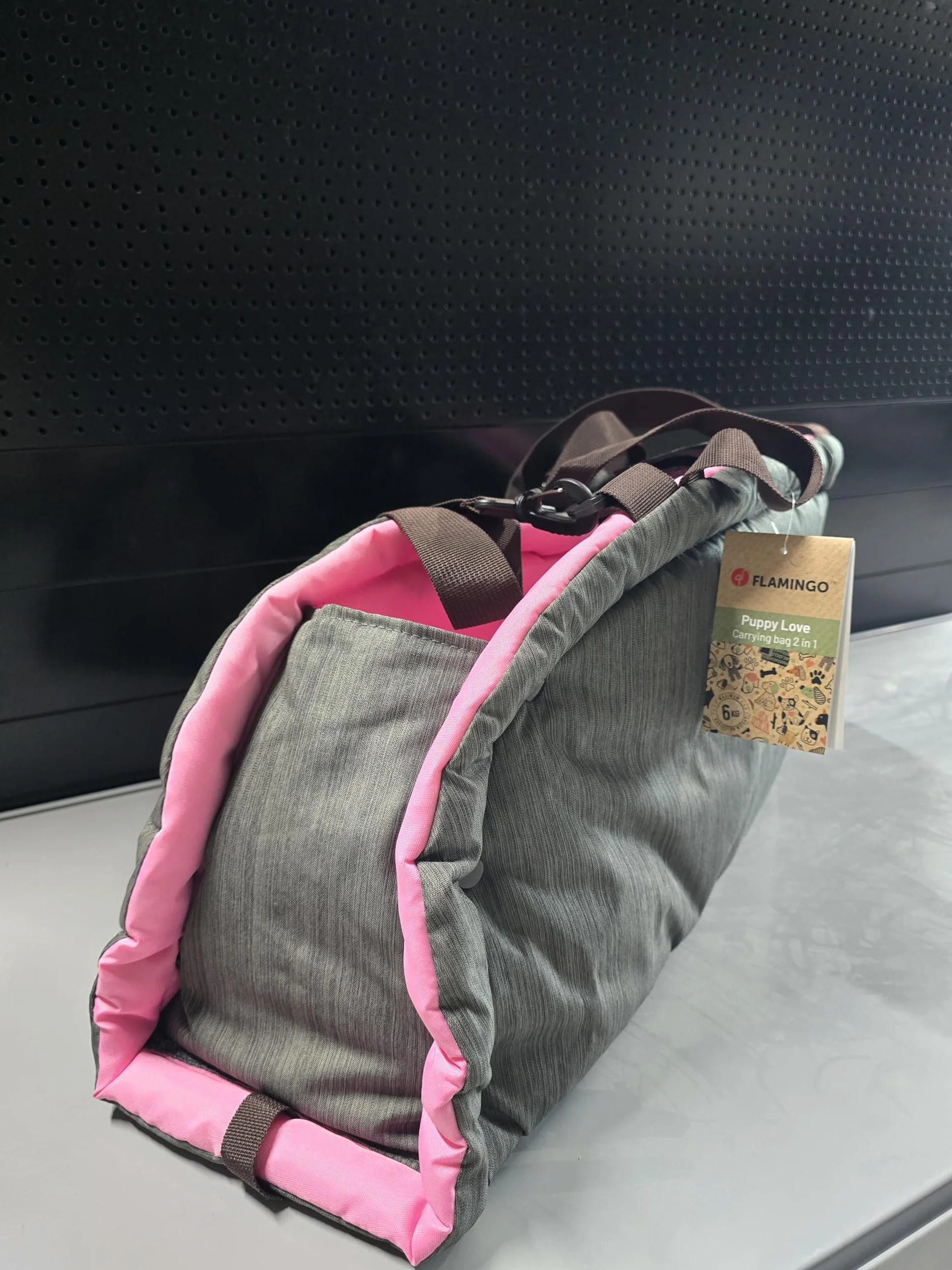 Torba transportowa Puppy Xenos 2 w 1 Szarobrązowa 62x26x28CM