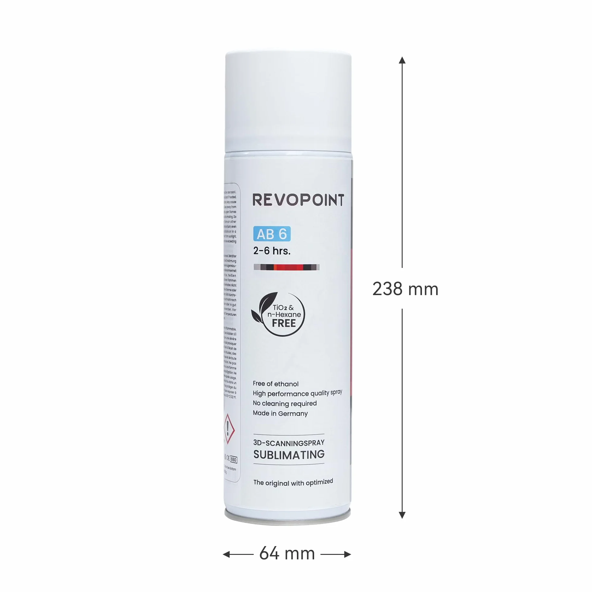 Revopoint AB6 3D scanning spray for reflective, transparent, textured surfaces