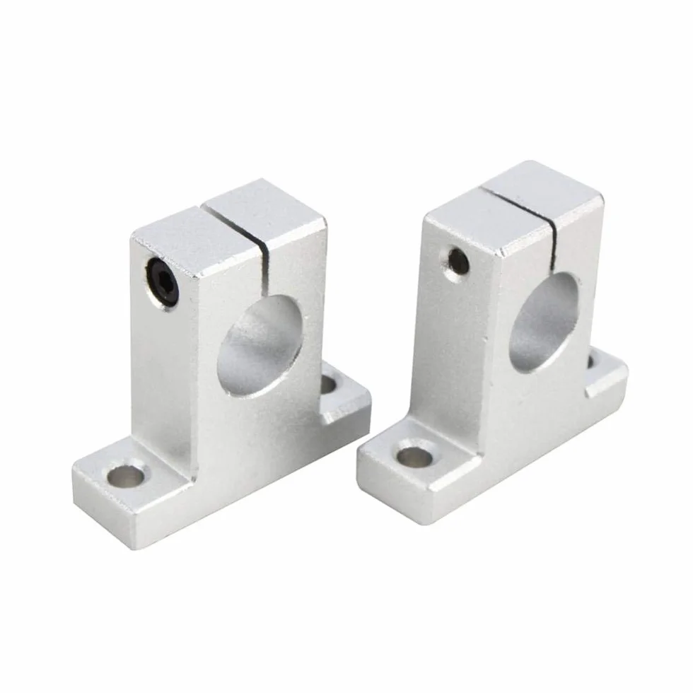 SK16 16 mm liniowy wspornik wału szyny liniowej, Keenso 2 szt. 16 mm liniowa prowadnica wału szyny wspornik pionowa oś optyczna uchwyt do XYZ stołu CNC