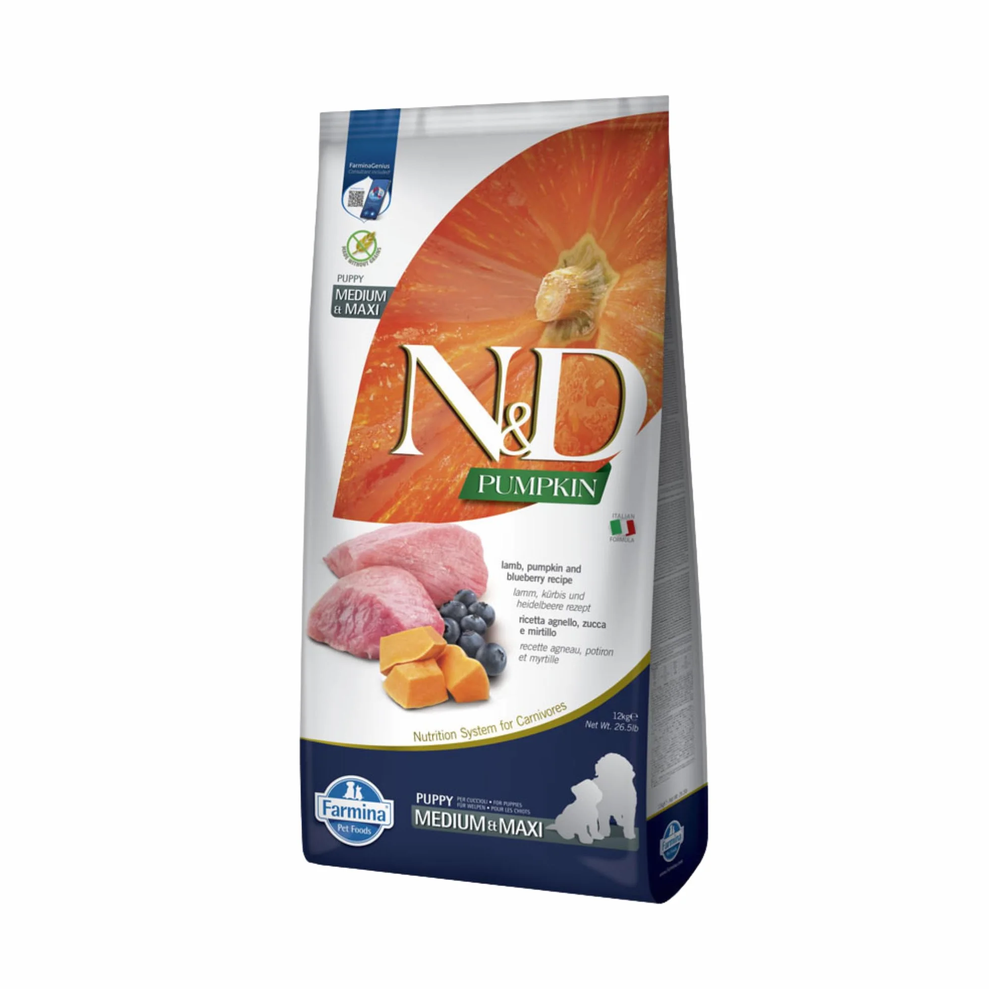 Farmina - NdGr.ainfree Dynia - Jagnięcina - jagnięcina kg. 12 Puppym/M