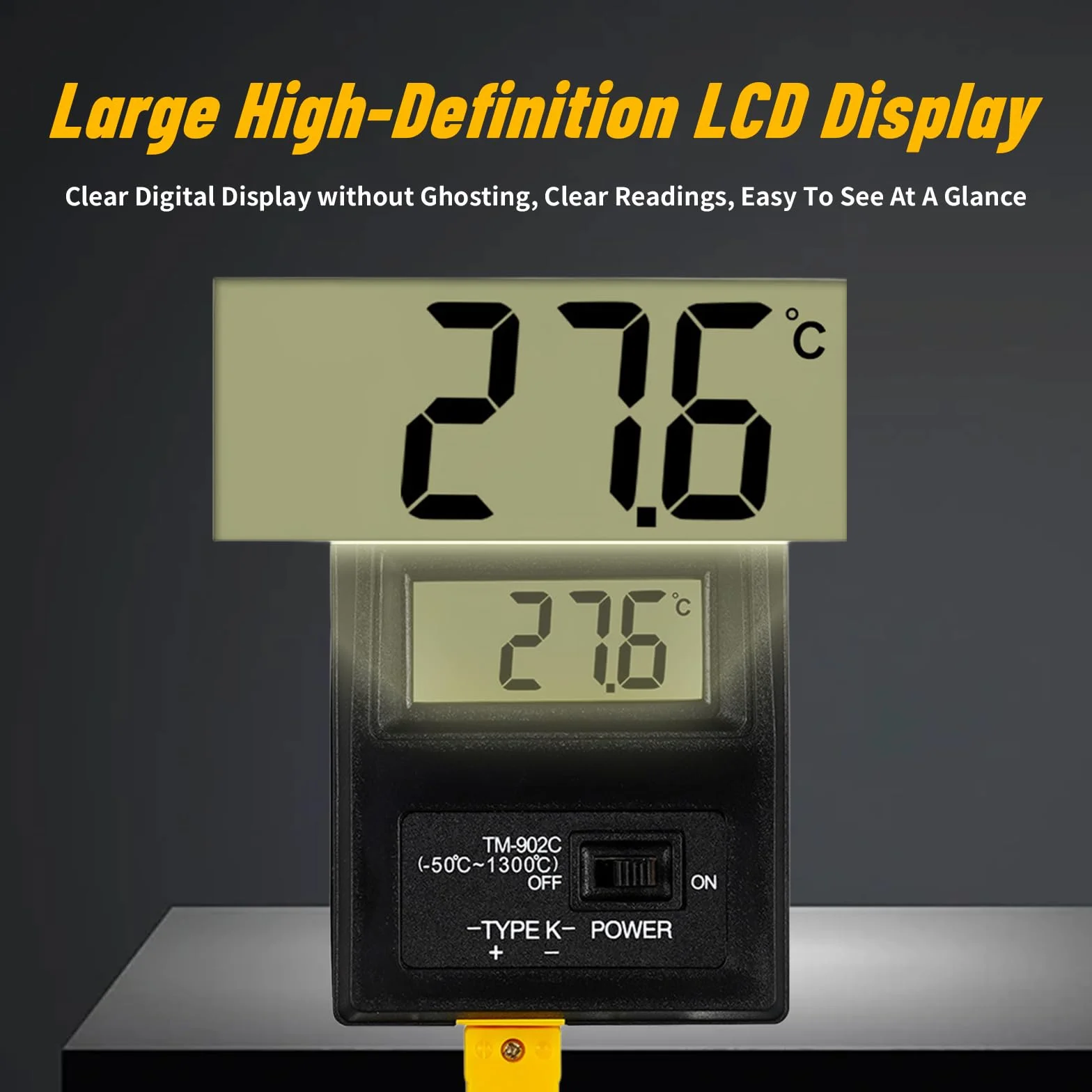 Termometr cyfrowy TM902C -50~+300°C czujnik LCD sonda temperatury przemysłowa