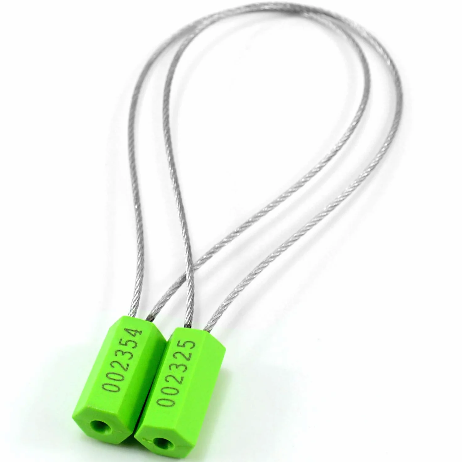 Plastikowa plomba 500 szt. plomby stalowej, metalowej plomby transportowej, etykiety zabezpieczające.(Green,100 PCS)