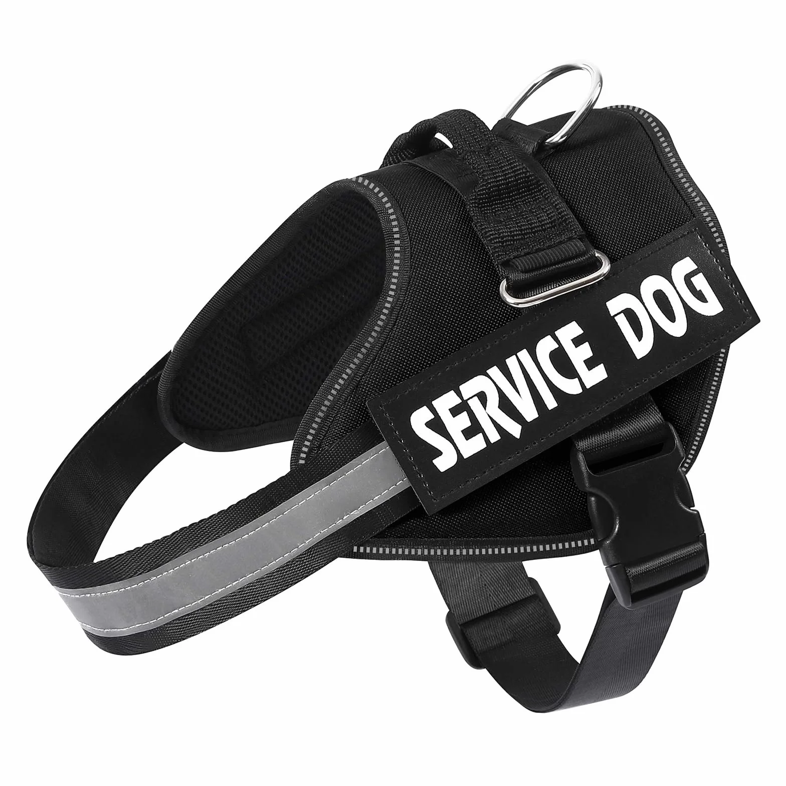 MUMUPET Szelki serwisowe dla psów, bez ciągnięcia, łatwe zakładanie i zdejmowanie, uprząż kamizelki dla zwierząt domowych, odblaskowa, oddychająca i łatwa regulacja, z nylonowym uchwytem, koniec z