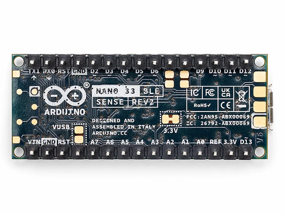 Arduino Nano 33 BLE Sense Rev2 with Headers [ABX00070] – Płyta rozwojowa z modułem Bluetooth Low Energy i czujnikami, idealna do projektów IoT i inteligentnych urządzeń.
