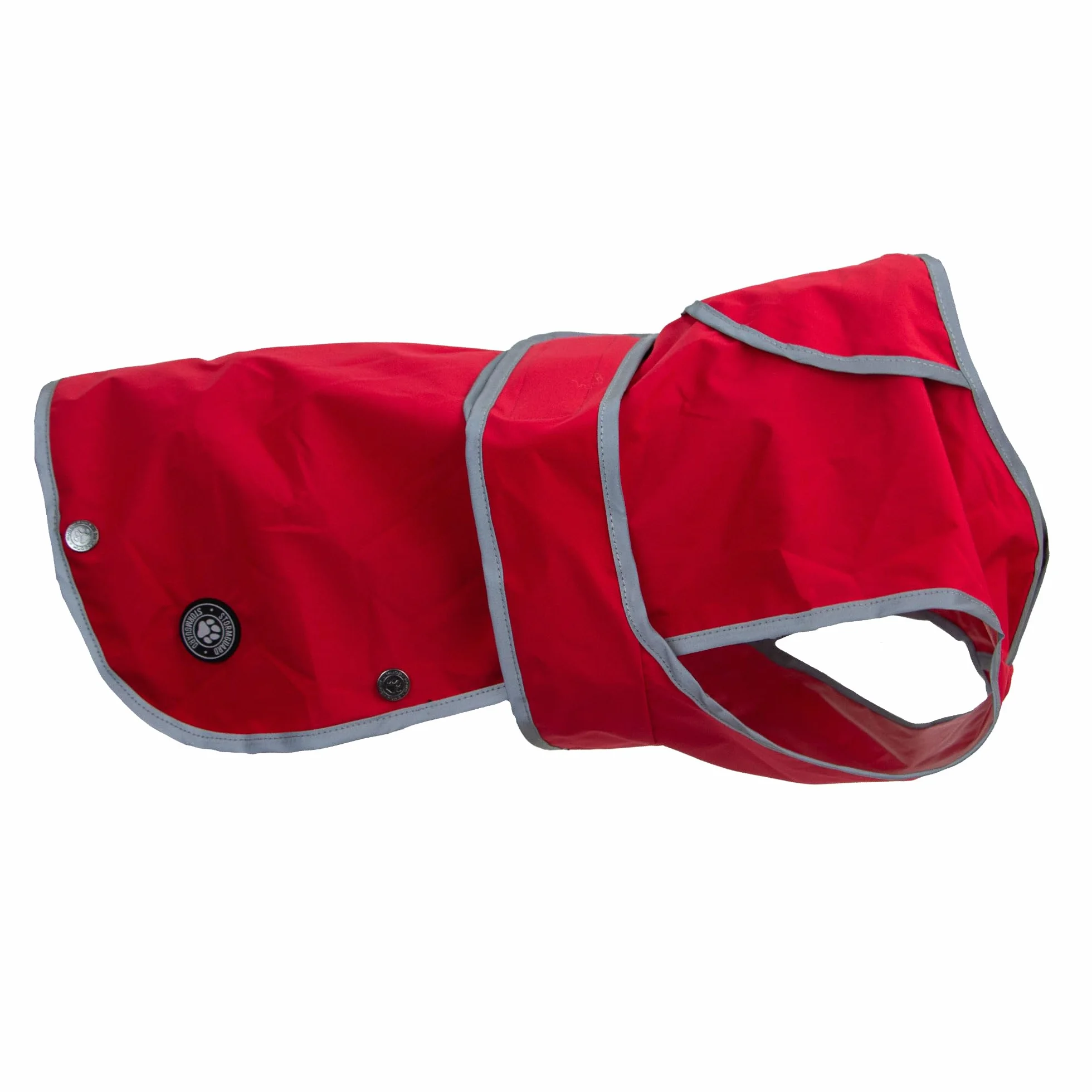 Ancol Płaszcz dla psa Stormguard Soft Shell w kolorze bordowym - wodoodporna kurtka przeciwdeszczowa dla zwierząt domowych z otworem na zamek błyskawiczny - odblaskowa odzież dla szczeniaka - S/M