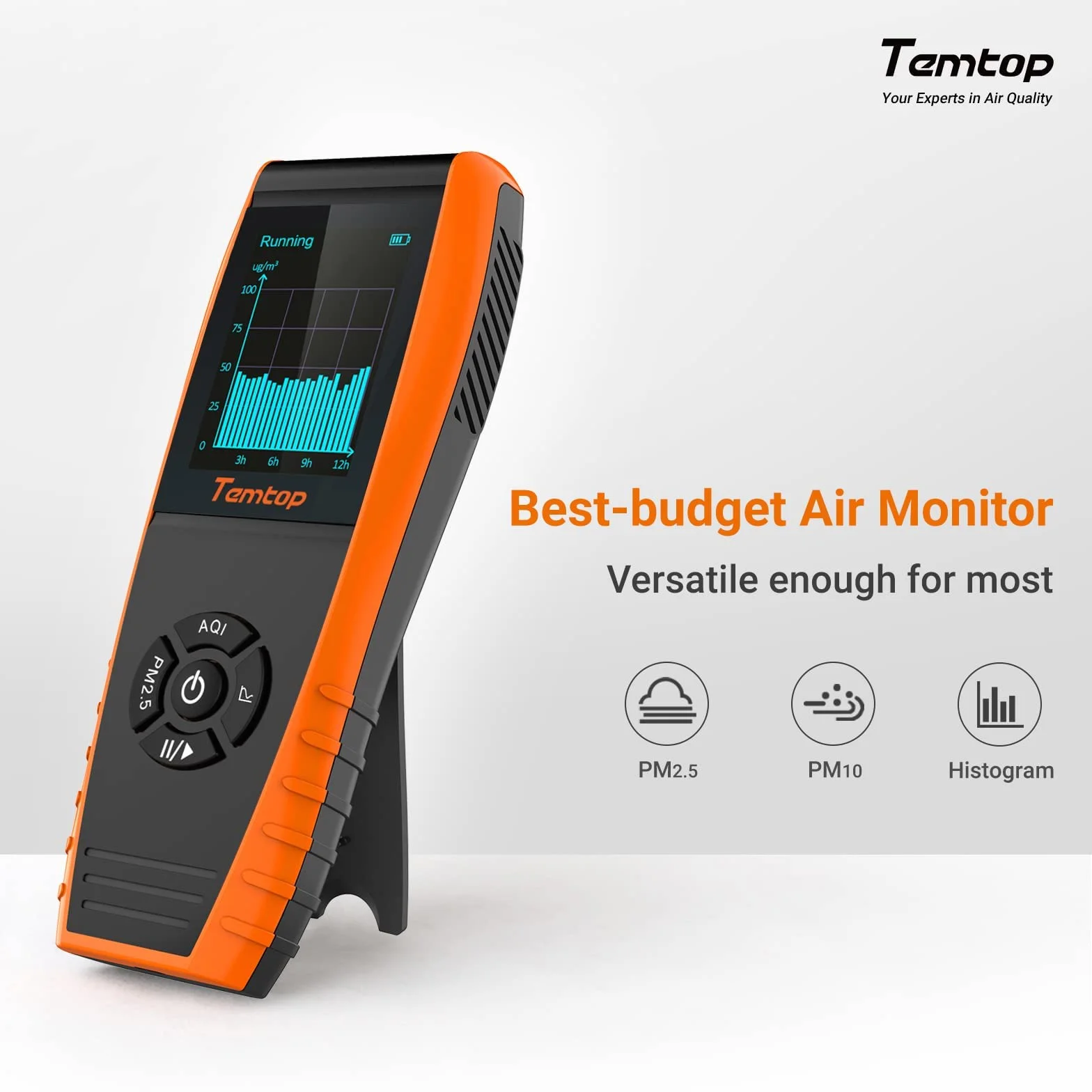 Temtop P600 Detektor Cząstek PM2.5 I PM10 – Precyzyjny Monitor Jakości Powietrza, Przenośny I Łatwy W Obsłudze, Idealny Do Domu, Biura I Samochodu