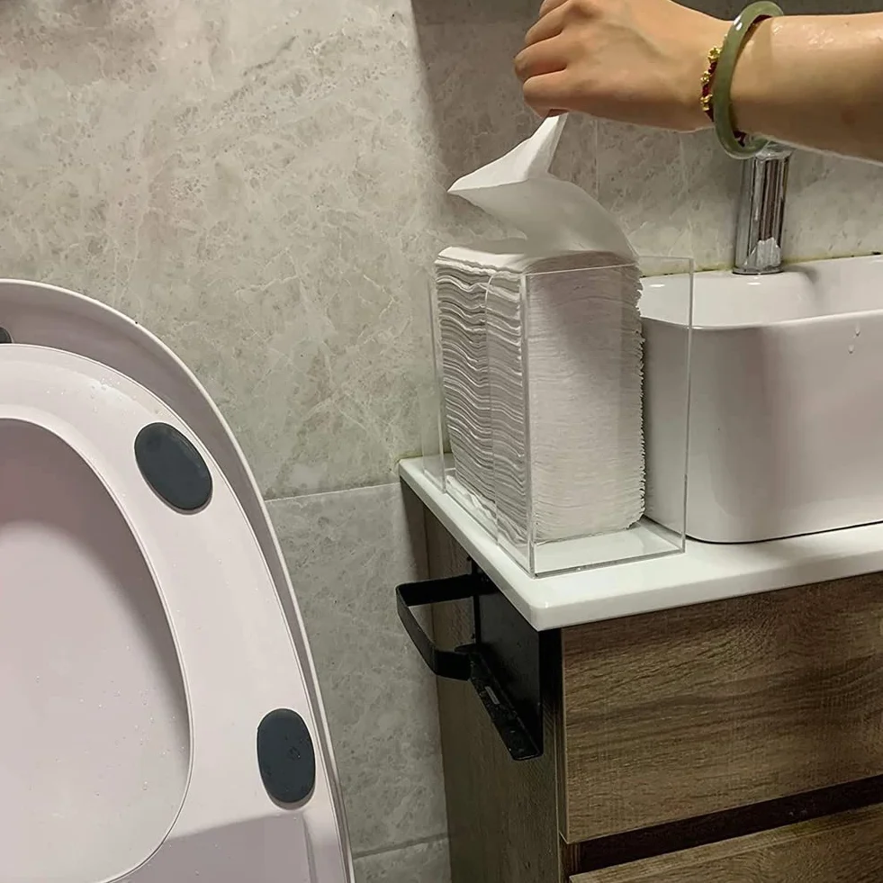 Dozownik ręczników papierowych przezroczysty 2 sztuki uchwyt na ręczniki Z C wielokrotne składanie