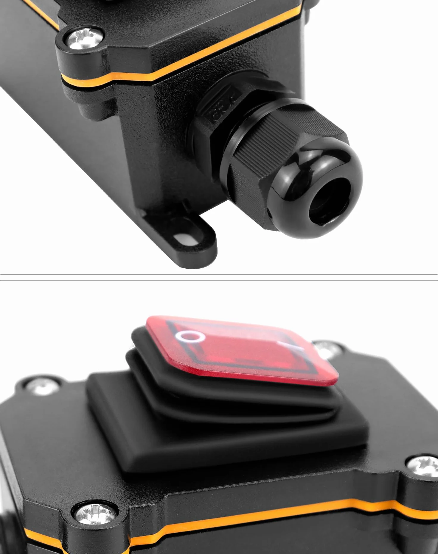 QWORK IP65 wodoodporny przełącznik DPST kołyskowy 220V 30A wł./wył