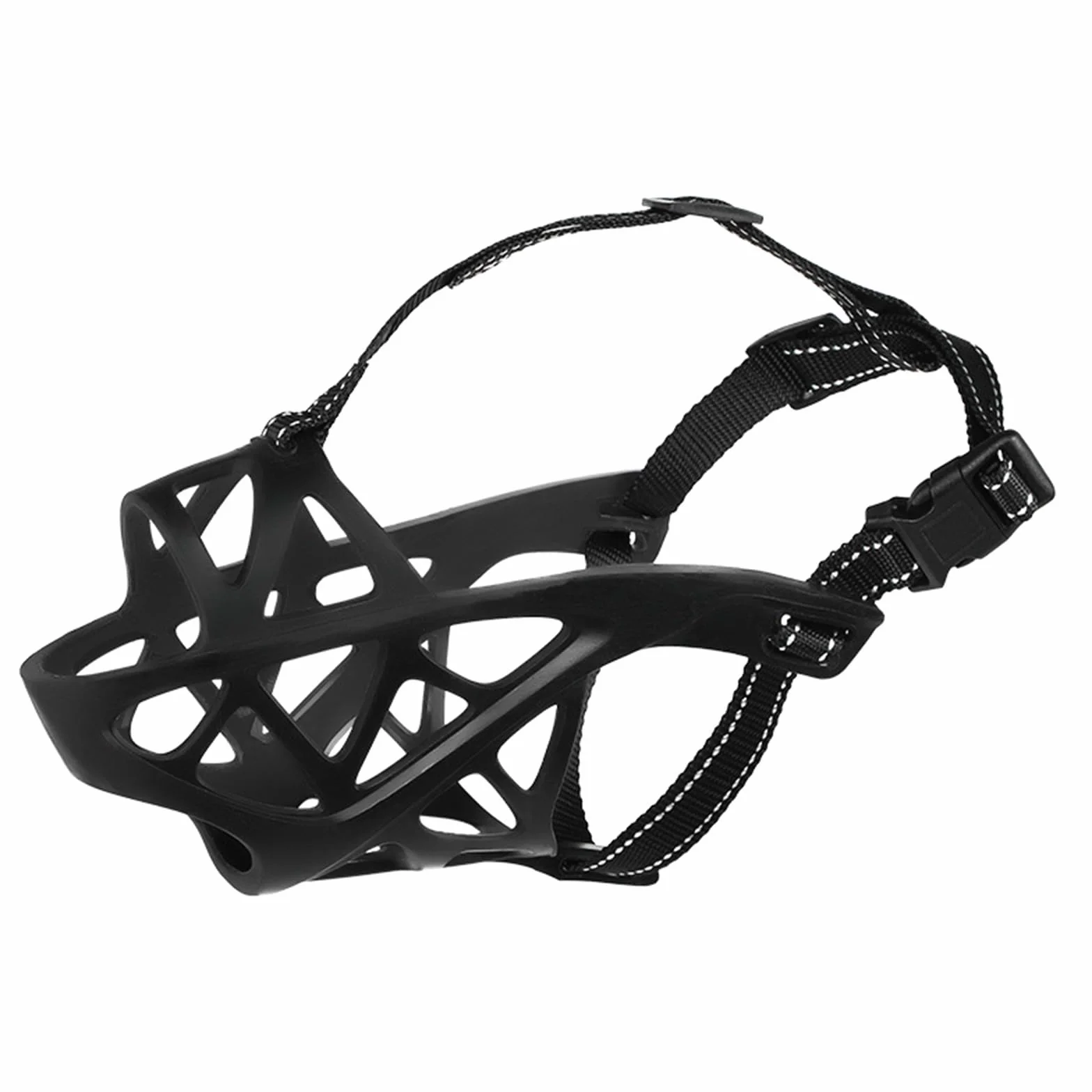 Kaganiec dla psa， Pies pozwala na dyszenie, picie i szkolenie, z mocnym plastikowym koszykiem pysk, zapobiega jedzeniu, gryzieniu żuciu, ochraniacz usta dla psa(Black,L)