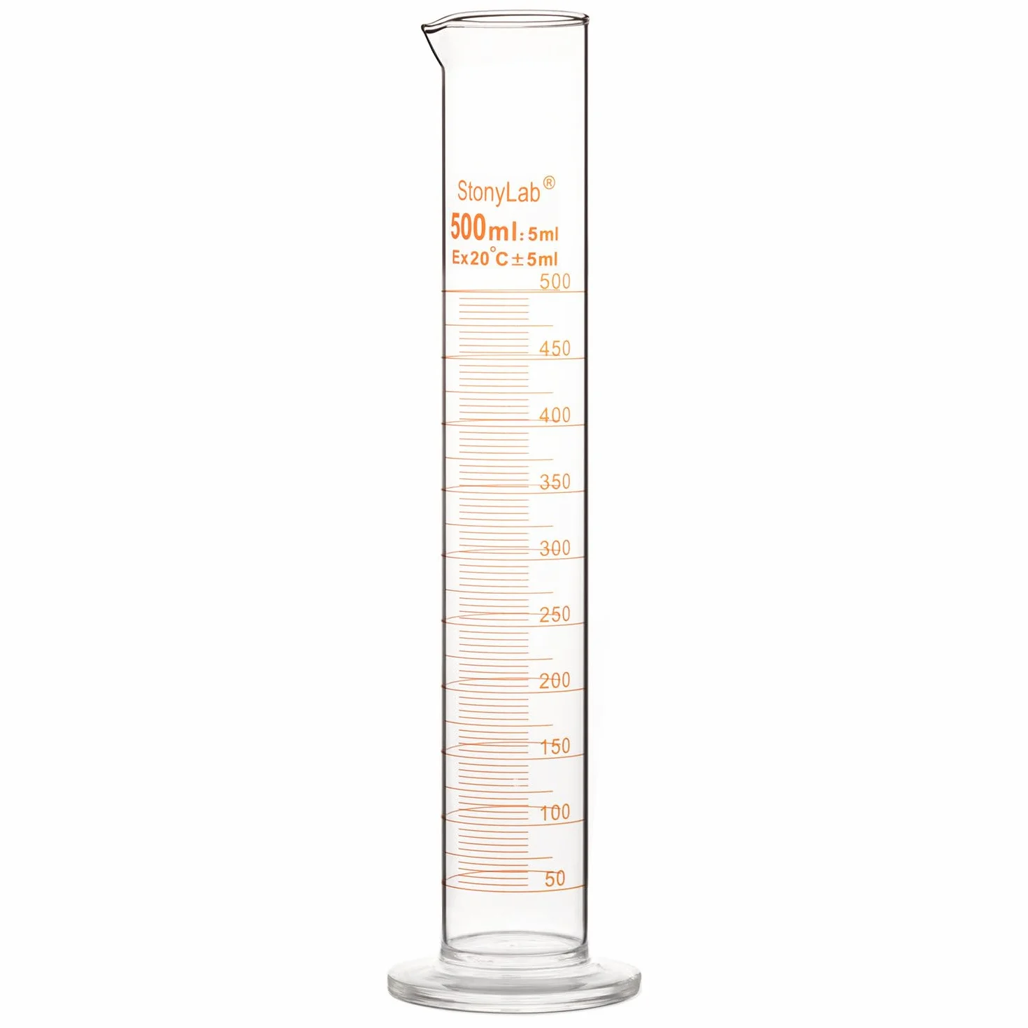 Cylinder pomiarowy szklany 500 ml szkło borokrzemowe
