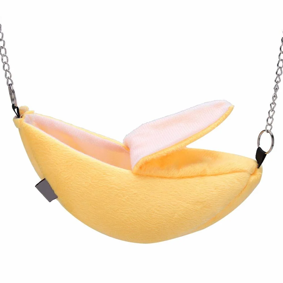 Bananowy Hamster Łóżko Hamak Wiszące Łóżko Piętrowe Dom Małe Zwierzę Domowe Zabawka Domowa Śpiące Gniazdo dla Małego Zwierzęcia Pet (Zielony)